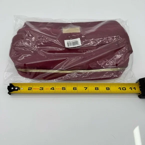 LAURA GELLERQuilted Burgundy Make-Up Bag And Black 9 Basic Makeup Bag